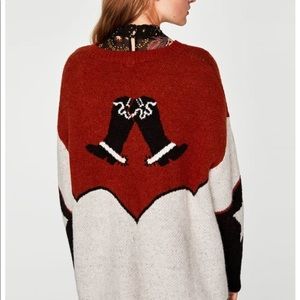 Hard to find Zara oversized cowboy sweater